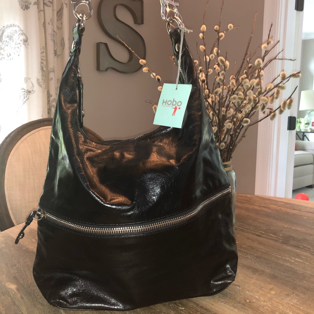 Genuine Hobo Brand Black Leather Hobo